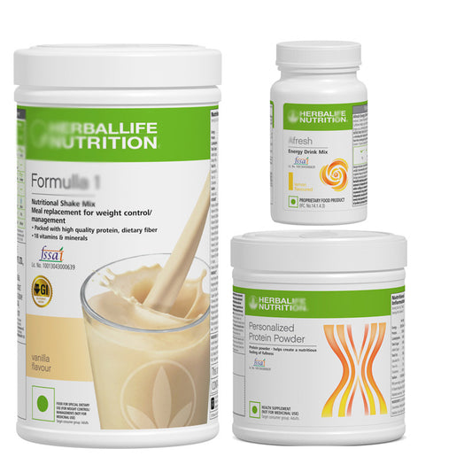 Herbalife Formula 1 shake mix Vanilla 500gm protein powder 200gm afresh Lemon